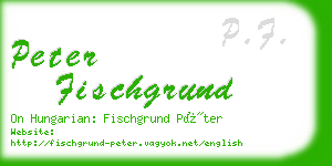 peter fischgrund business card